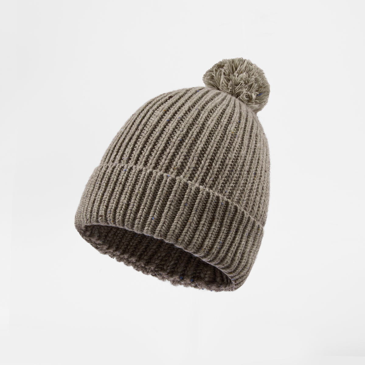 Blank Wool Flecked Pom Pom Beanie Wholesale - 1192