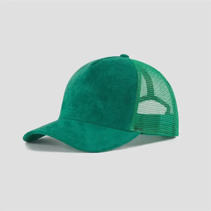 Blank & Custom Suede Mesh Trucker Hats Wholesale - 6710