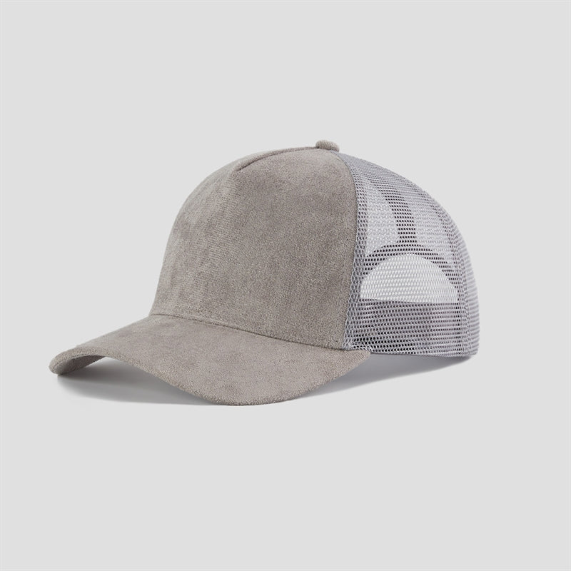 Blank & Custom Suede Mesh Trucker Hats Wholesale - 6710