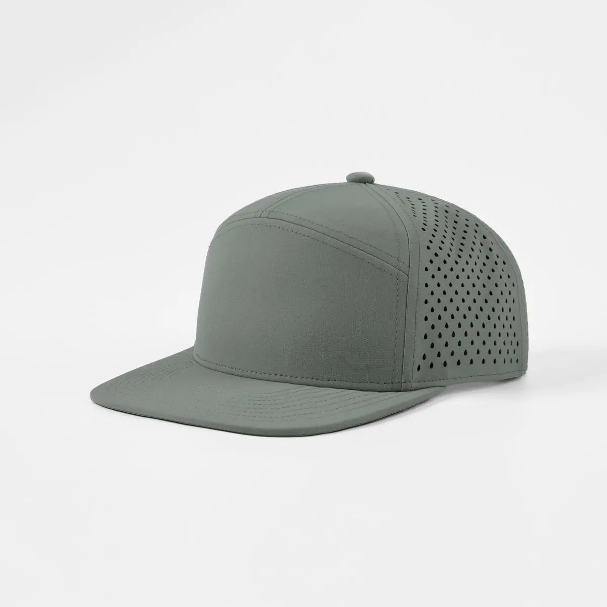 Blank Flat Bill 7 Panel Perforated Snapback Golf Hat Wholesale - 6472 Foremost Hat - Wholesale & Custom Hats