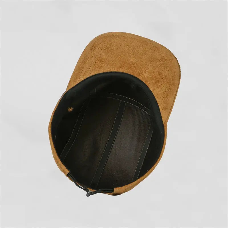 Blank Suede 5 Panel Flat Bill Camper Cap - 6739