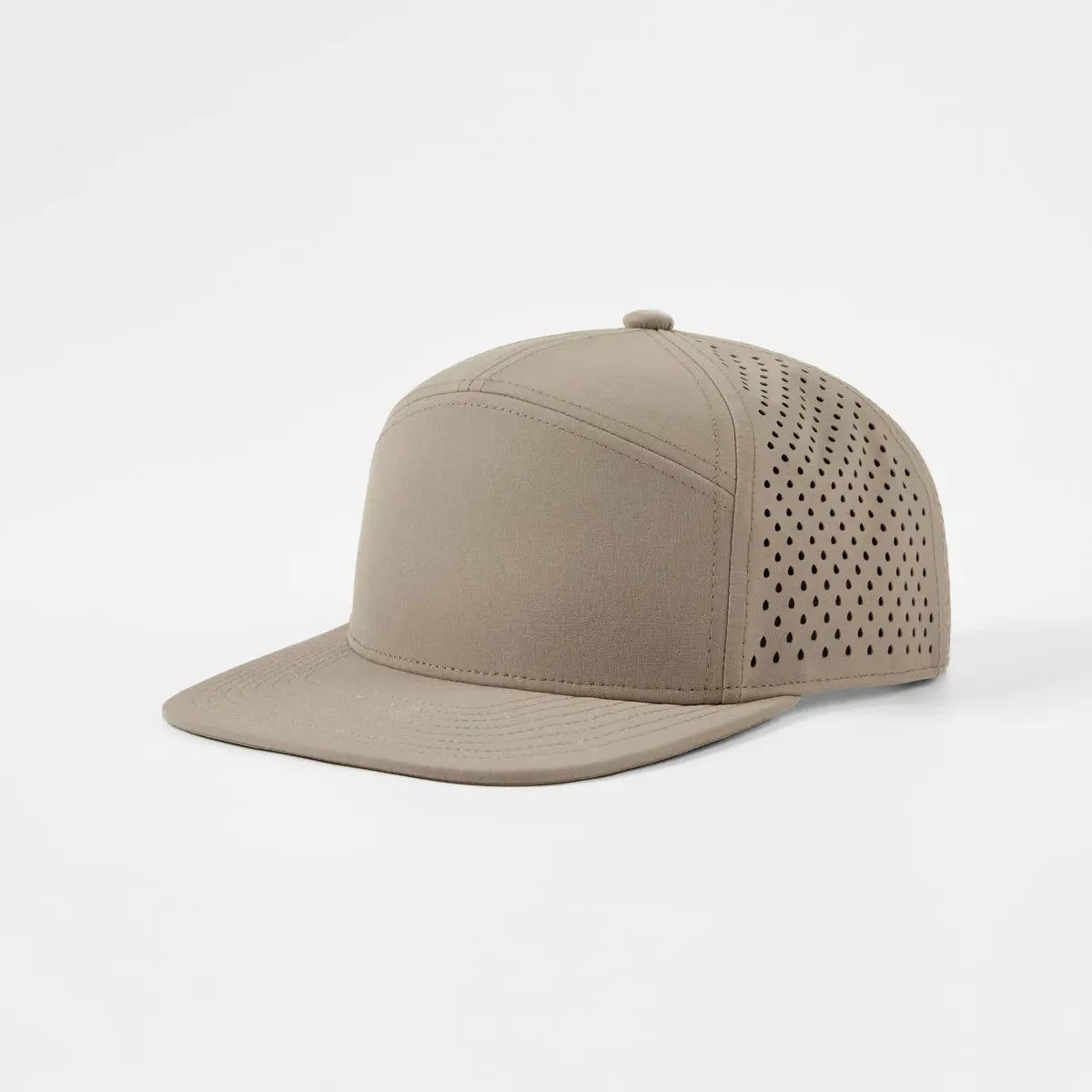 Blank Flat Bill 7 Panel Perforated Snapback Golf Hat Wholesale - 6472 Foremost Hat - Wholesale & Custom Hats