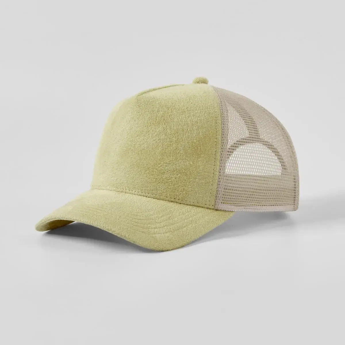 Blank Suede Mesh 5 Panel Trucker Hats Wholesale - 6710 Foremost Hat