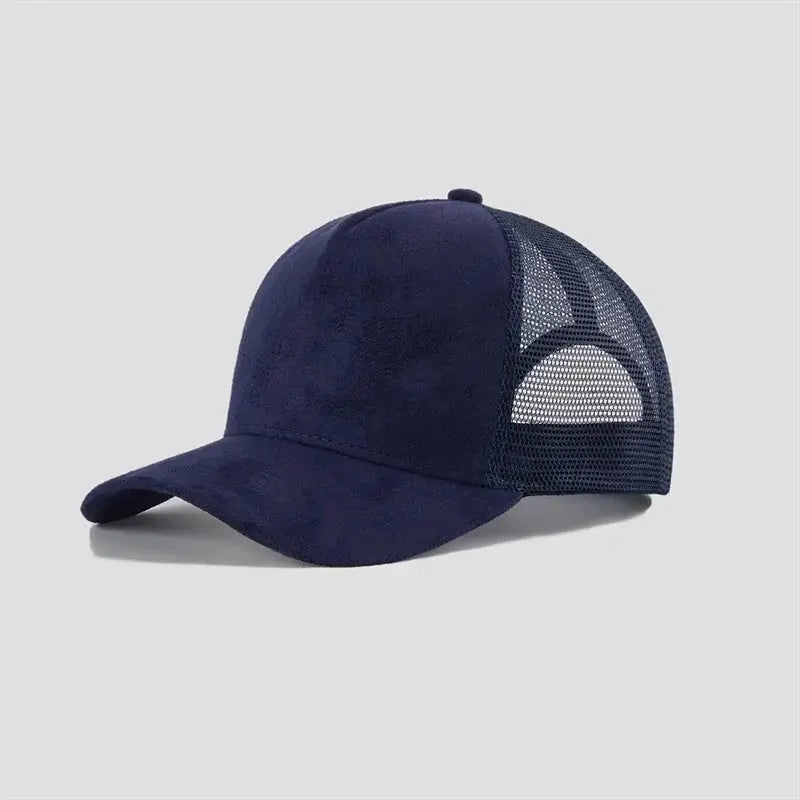 Blank & Custom Suede Mesh Trucker Hats Wholesale - 6710