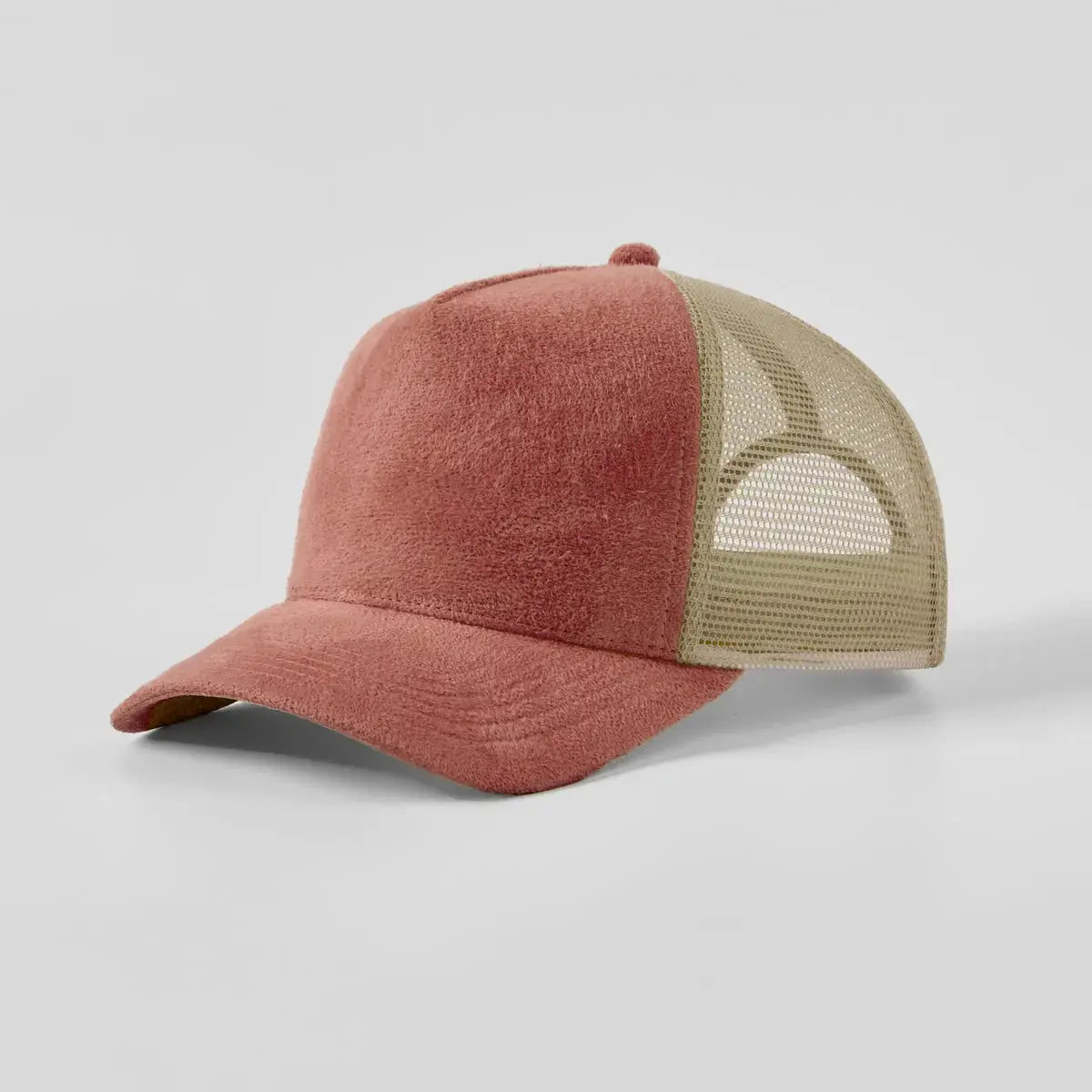 Blank Suede Mesh 5 Panel Trucker Hats Wholesale - 6710 Foremost Hat