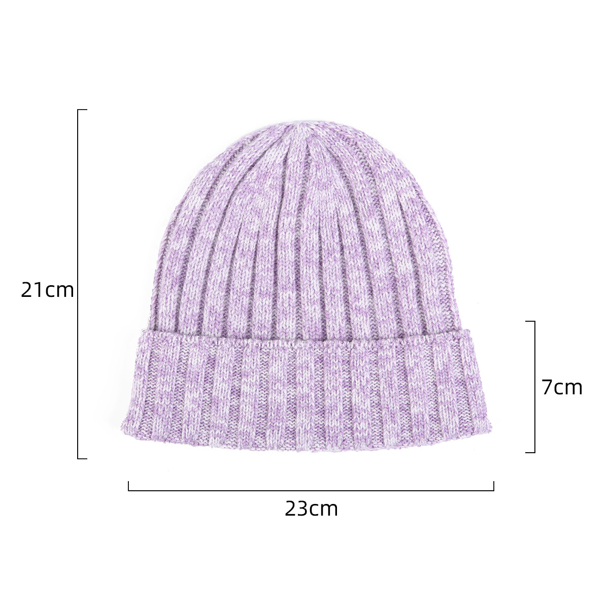 Blank Ribbed Merino Wool and Cashmere Blend Beanies - 1313