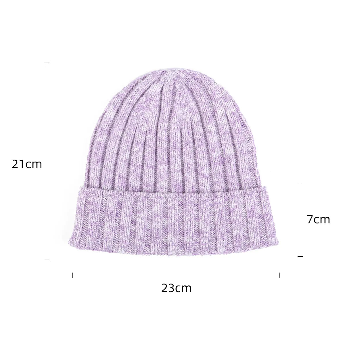 Blank Ribbed Merino Wool and Cashmere Blend Beanies - 1313