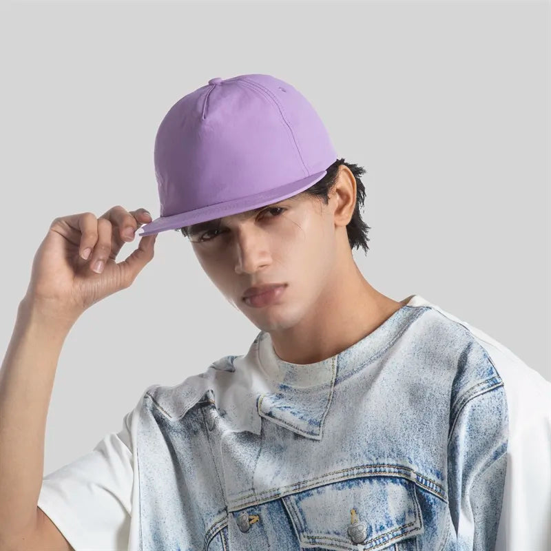 Blank 5 Panel Nylon Unstructured Snapback Hat - 6712 Foremost Hat