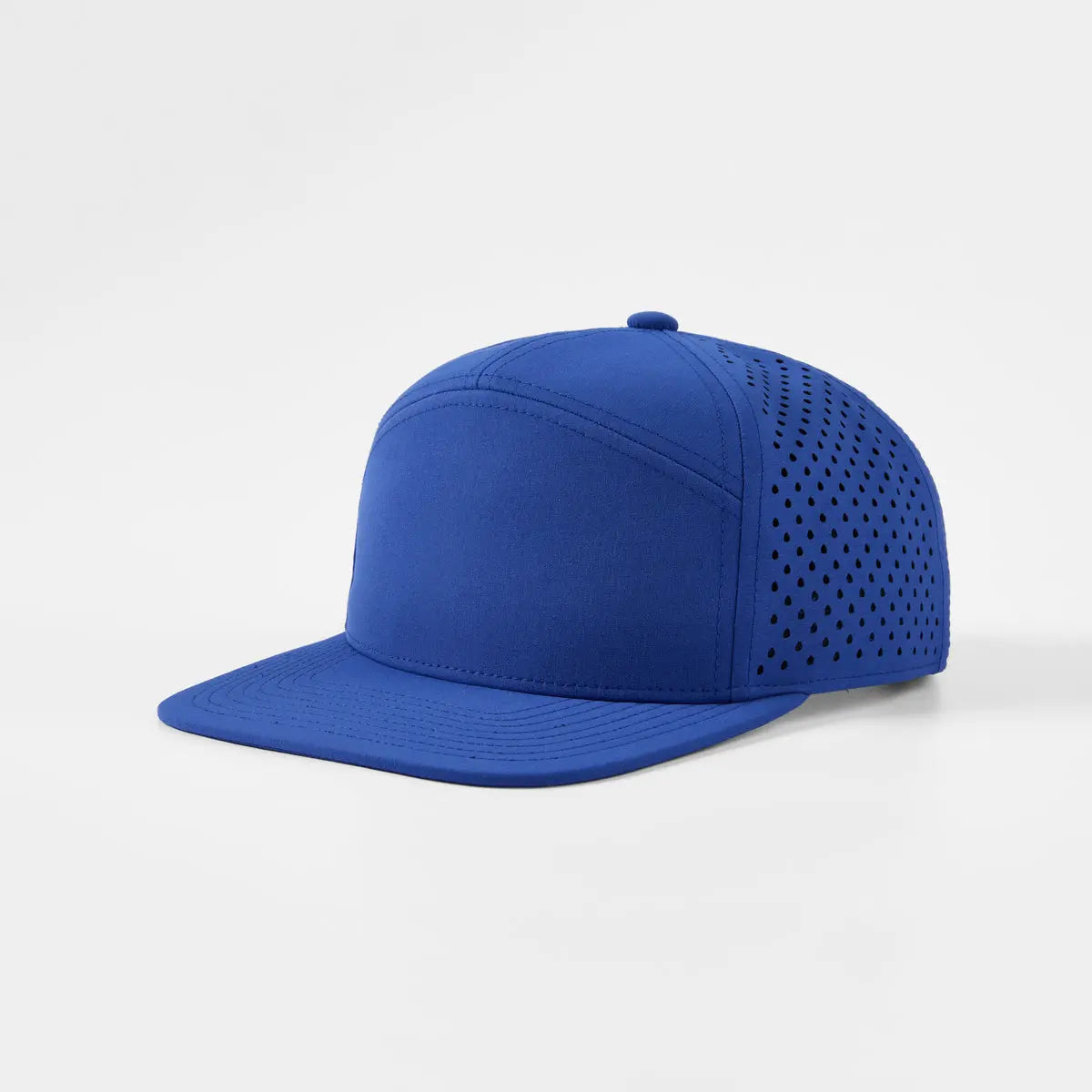 Blank Flat Bill 7 Panel Perforated Snapback Golf Hat Wholesale - 6472 Foremost Hat - Wholesale & Custom Hats