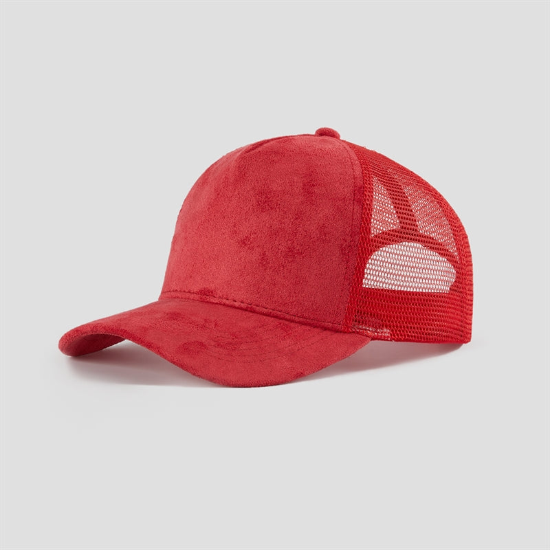 Blank & Custom Suede Mesh Trucker Hats Wholesale - 6710