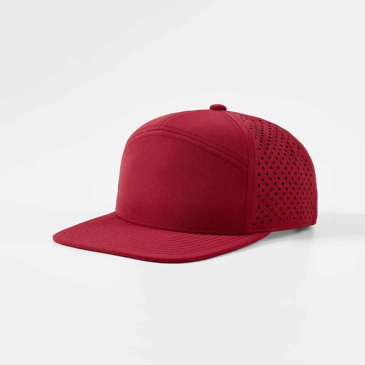 Blank Flat Bill 7 Panel Perforated Snapback Golf Hat Wholesale - 6472 Foremost Hat - Wholesale & Custom Hats