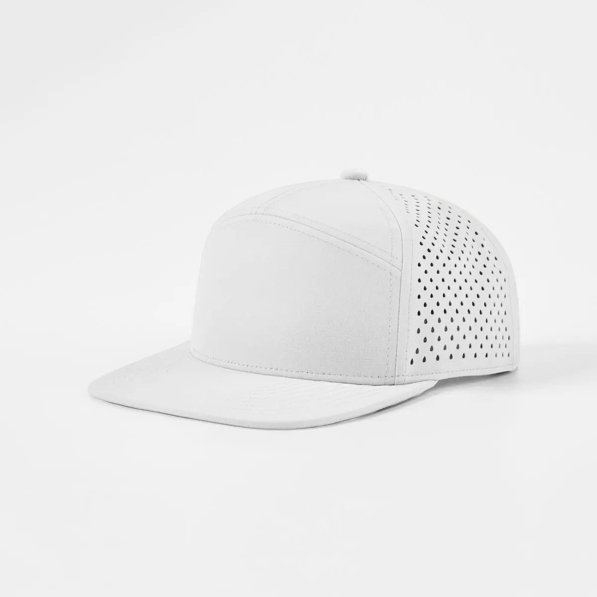 Blank Flat Bill 7 Panel Perforated Snapback Golf Hat Wholesale - 6472 Foremost Hat - Wholesale & Custom Hats