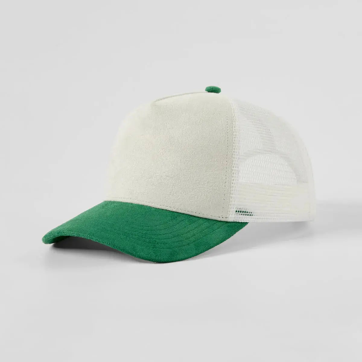 Blank Suede Mesh 5 Panel Trucker Hats Wholesale - 6710 Foremost Hat