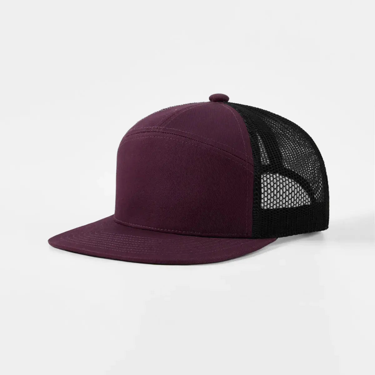 Blank Flat Bill 7 Panel Trucker Hat Wholesale - 6471 (Recycled) Foremost Hat - Wholesale & Custom Hats