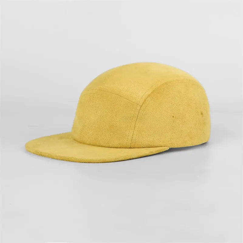 Blank Suede 5 Panel Flat Bill Camper Cap Wholesale - 6739