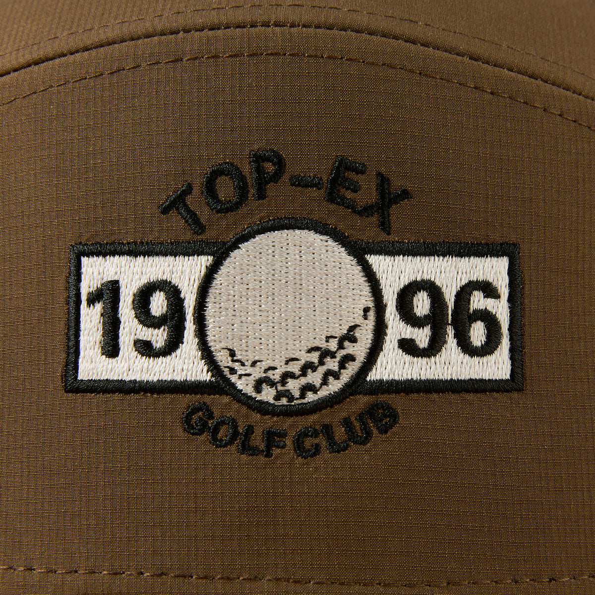 custom flat embroidery hat with topex text