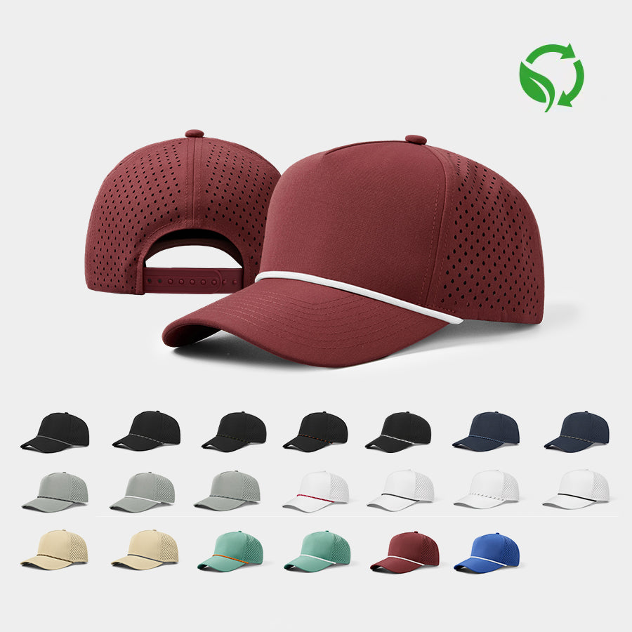 Blank & Custom 5 Panel Laser Performance Golf Rope Hat Wholesale - 6526P