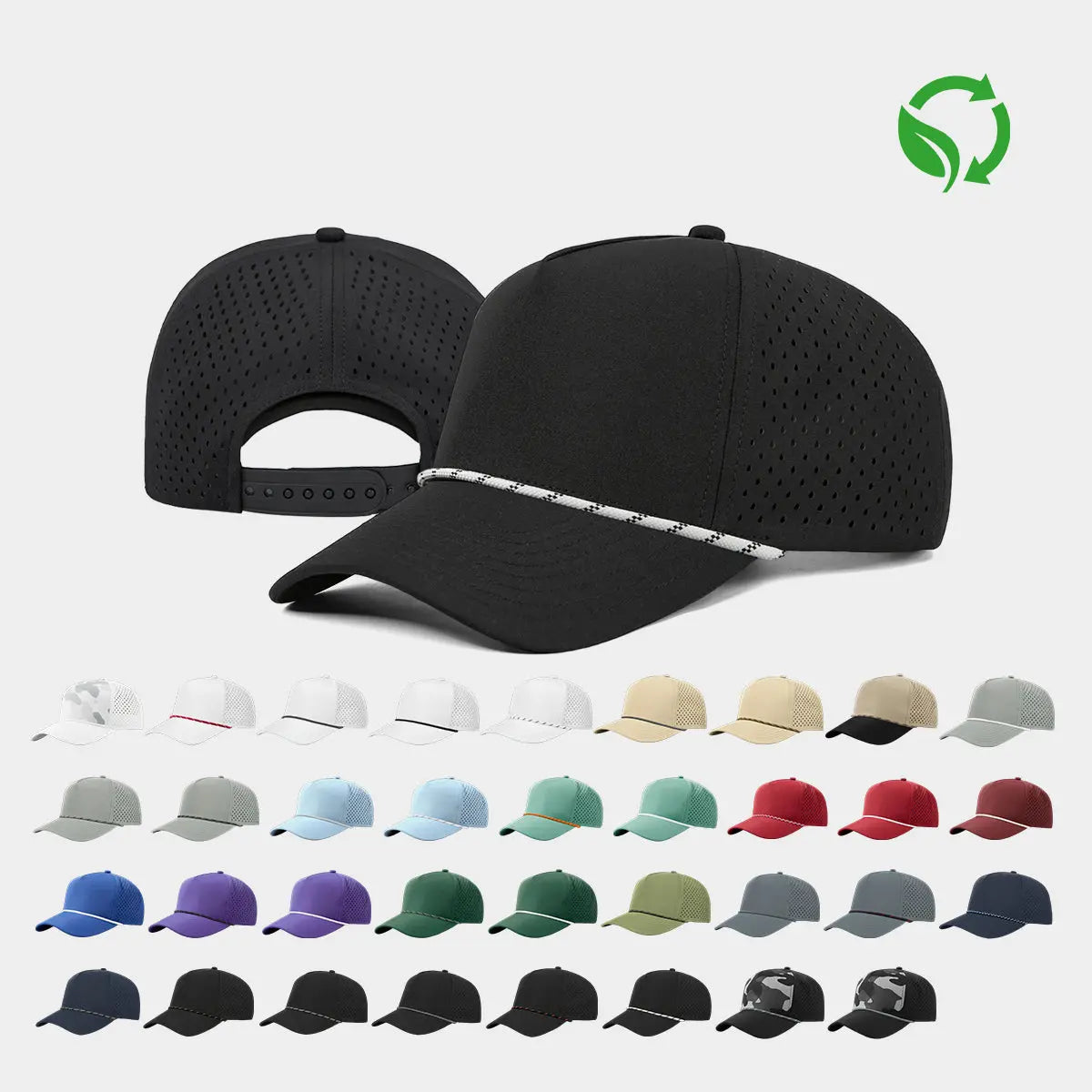 Blank & Custom 5 Panel Laser Performance Golf Rope Hat Wholesale - 6526P Foremost Hat