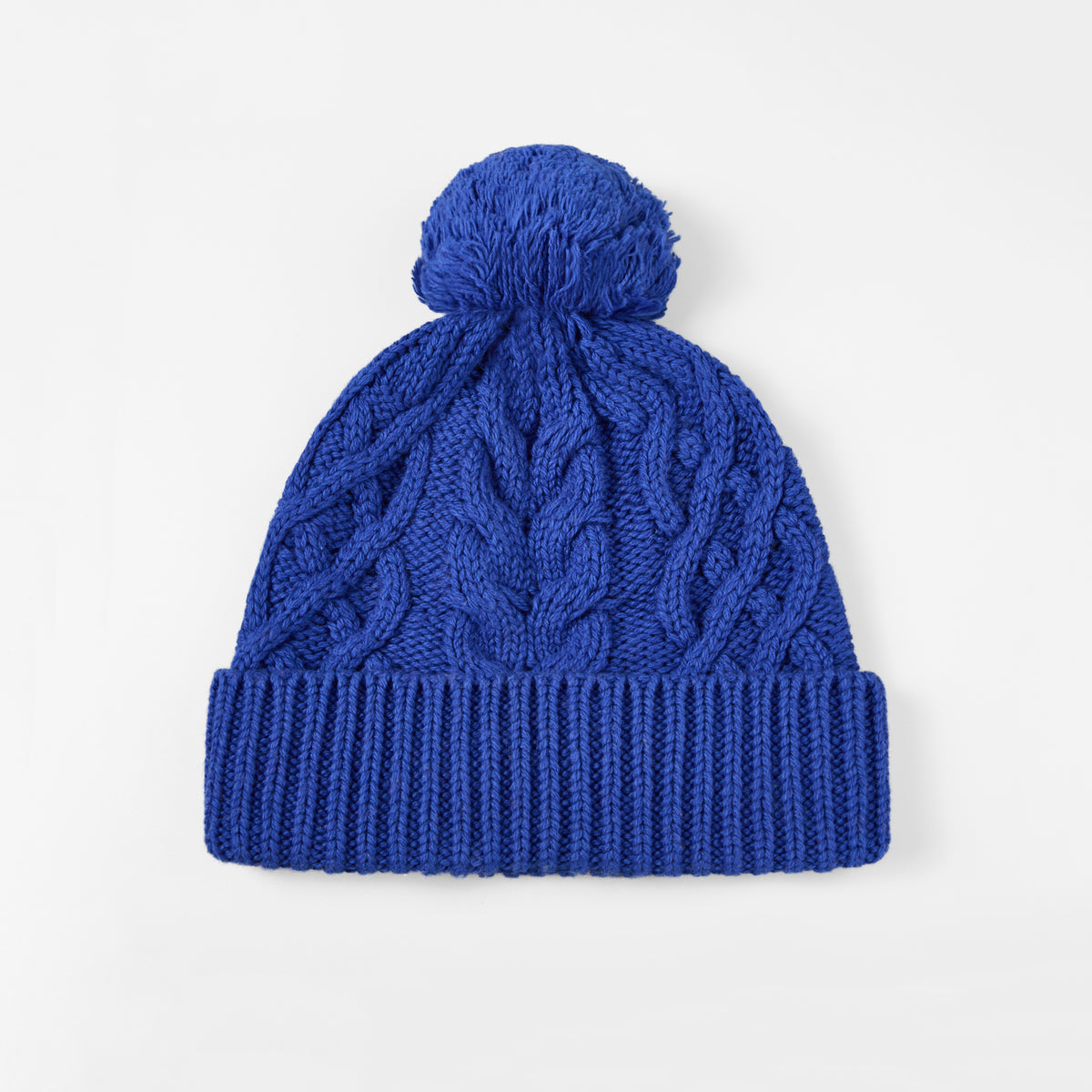 Blank Cable Knit Pom Pom Beanie Wholesale - 1168