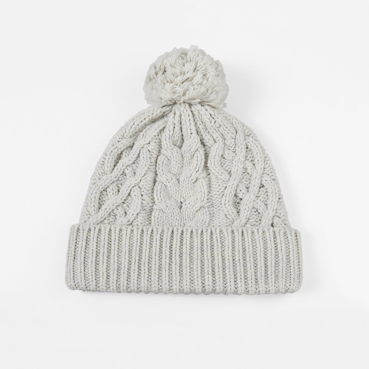 Blank Cable Knit Pom Pom Beanie Wholesale - 1168