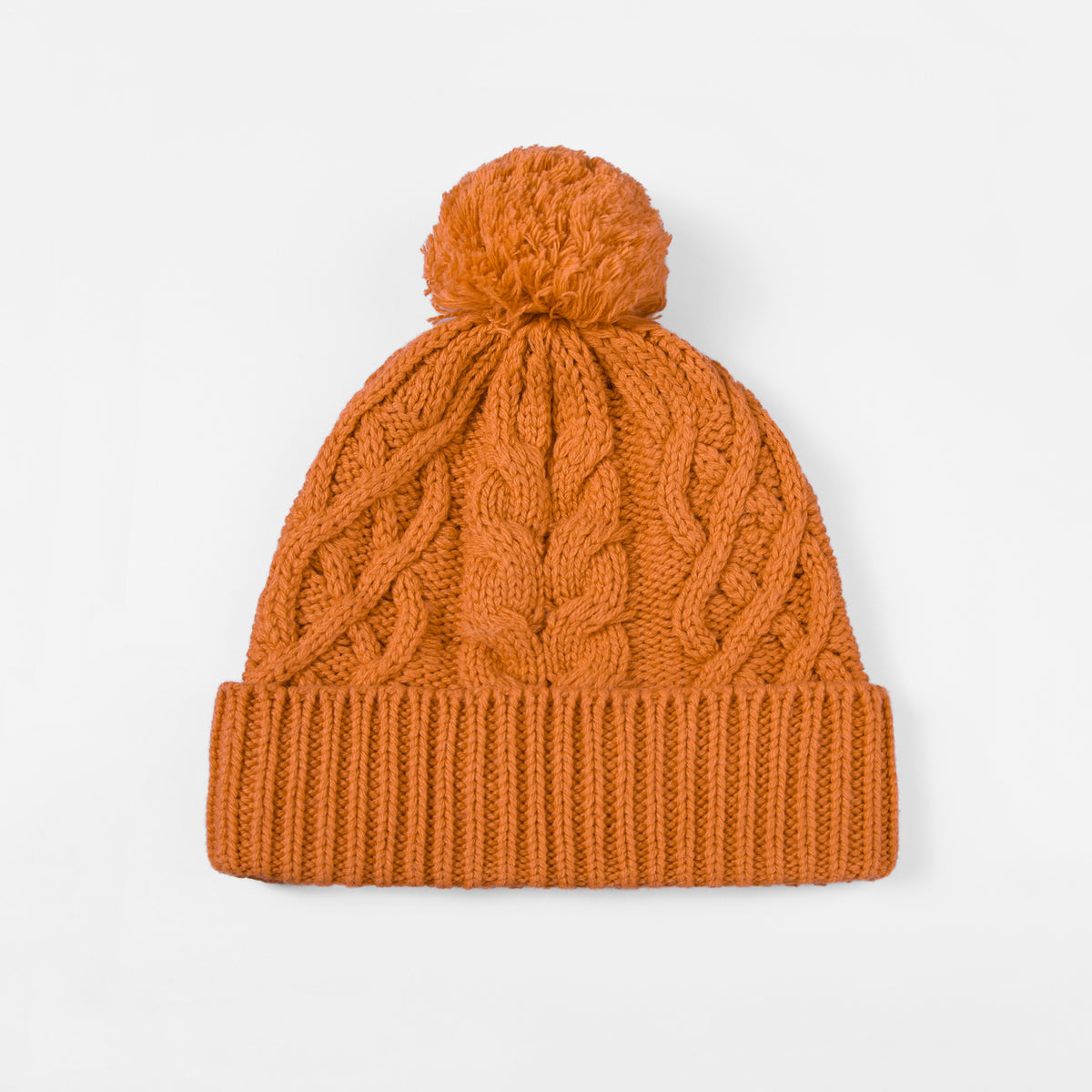 Blank Cable Knit Pom Pom Beanie Wholesale - 1168