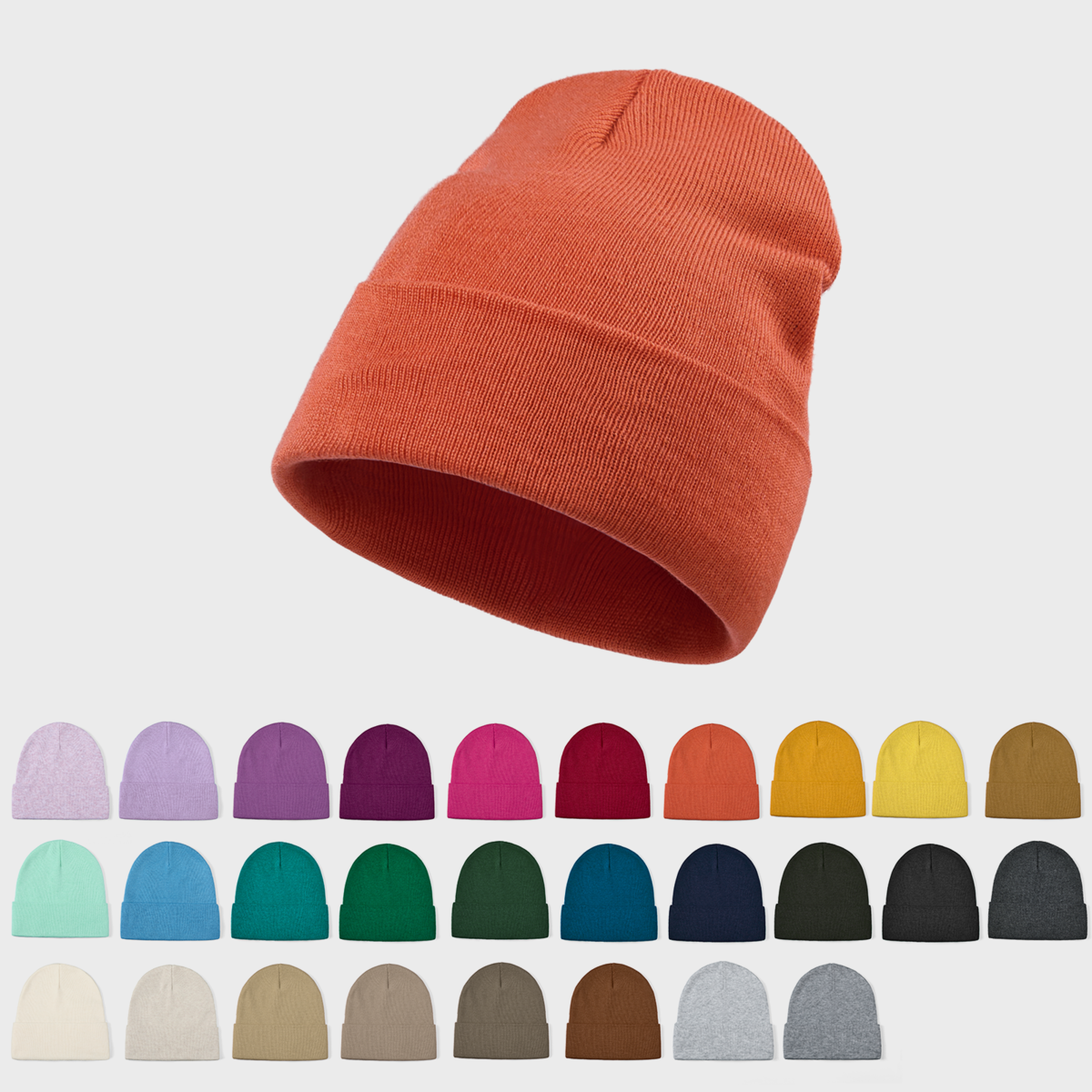 Blank Cuffed Wool Blend Beanie Wholesale - 1149