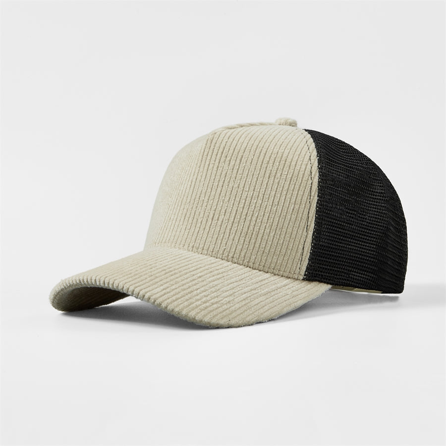 Blank 5 Panel Corduroy Trucker Hats Wholesale - 5129