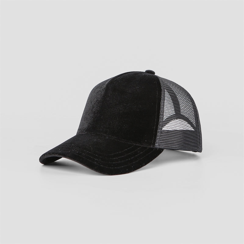 Blank 5 Panel Velvet Trucker Hat Wholesale - 6529