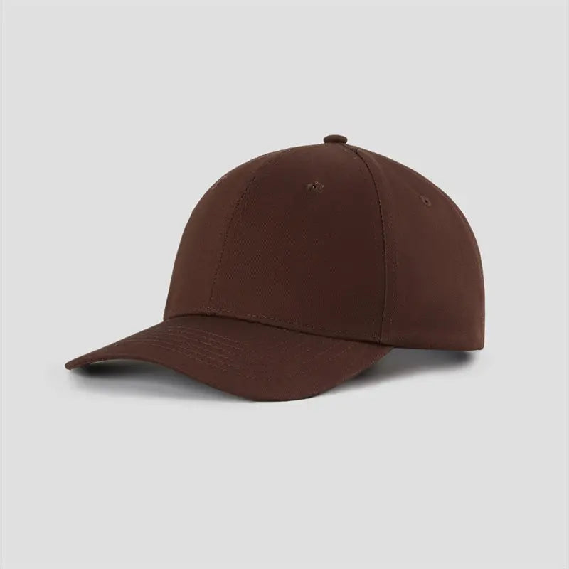 帽子 MID PROFILE CAP - BROWN Blank 6 Panel Mid Profile Structured Baseball Cap Wholesale - 6166 -