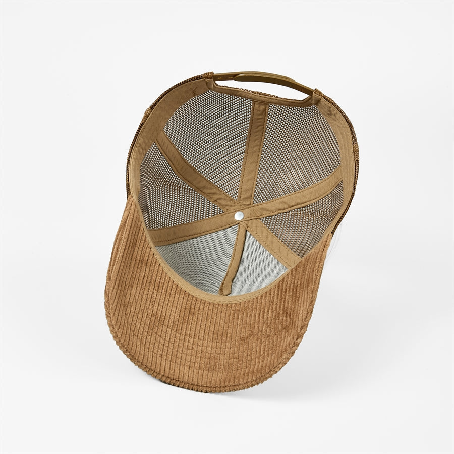 Blank 5 Panel Corduroy Trucker Hats Wholesale - 5129