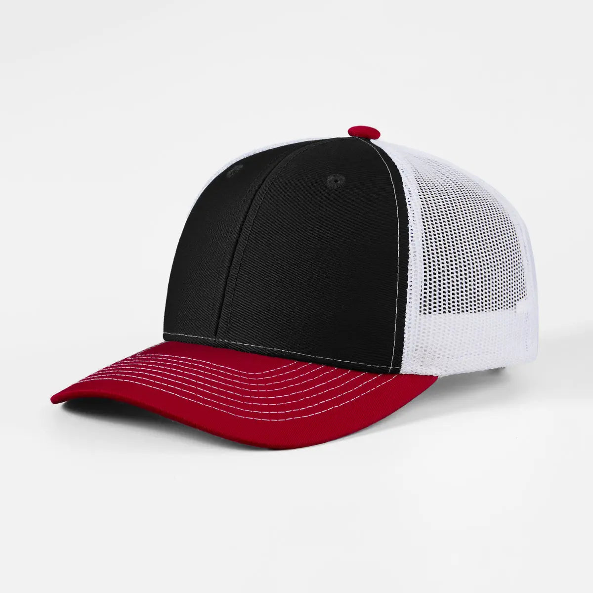 Wholesale Blank 6 Panel Mid Profile Structured Trucker Hat - 7018   Foremost Hat