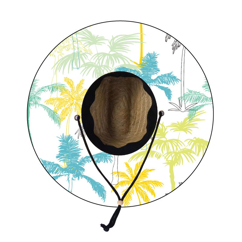 Straw Lifeguard Sun Hat Wholesale - Blank and Under Brim