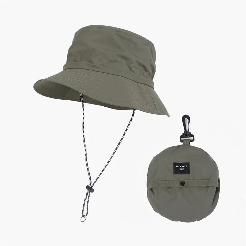 Blank Water Resistant Packable Bucket Hat with String -128 Blank Water Resistant Packable Bucket Hat with String -128