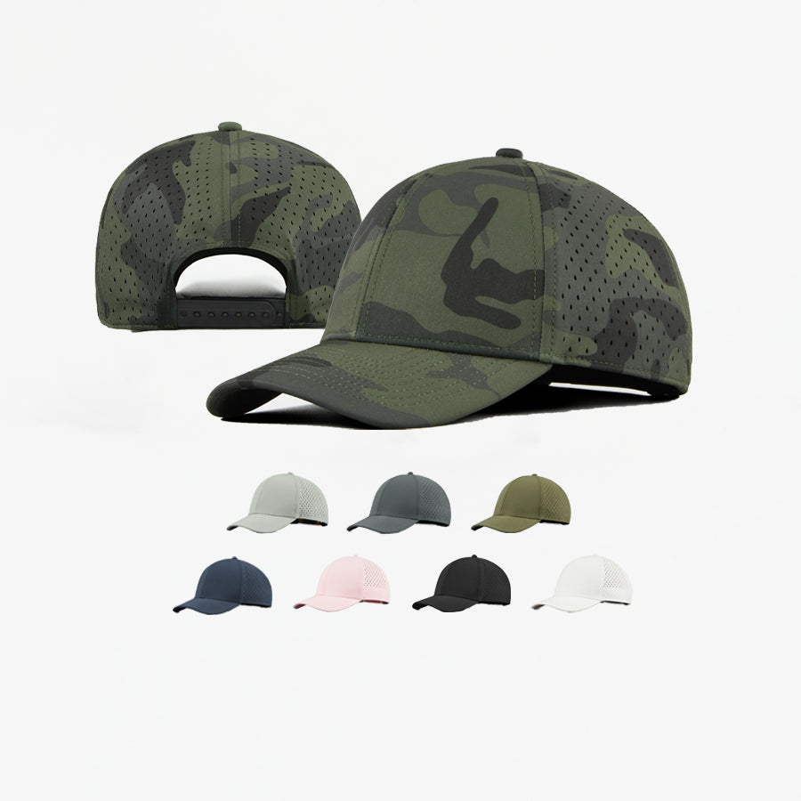 Blank Performance Water Resistant Perforated Snapback Hat Wholesale - 6266