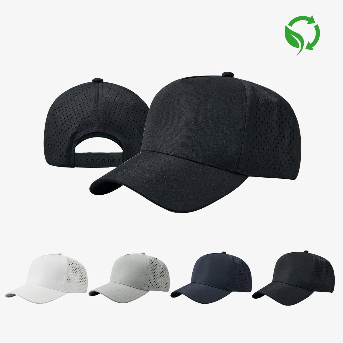 Blank Large Water Repellent Performance Golf Baseball Hat - 6526L (Size XL)