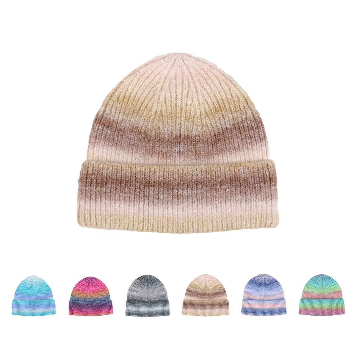 Blank Wool Tie Dye Beanie Wholesale - 1320