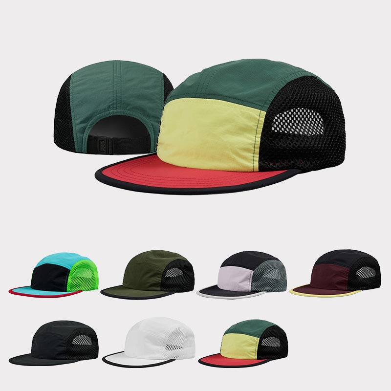 Blank Water Repellent 5 Panel Nylon Mesh Camper Hat - 5209