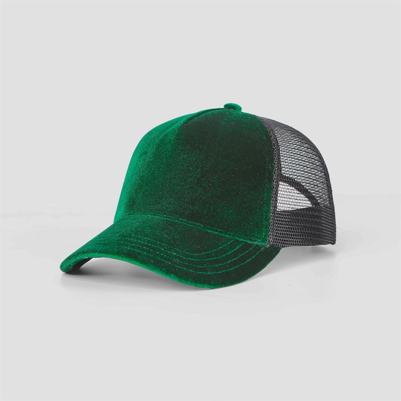 Blank 5 Panel Velvet Trucker Hat Wholesale - 6529