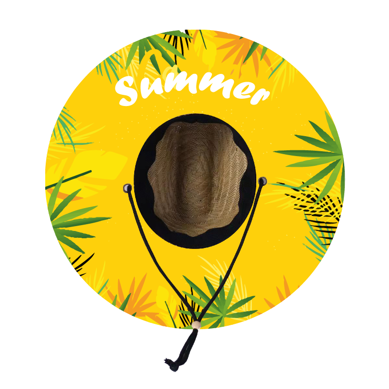 Straw Lifeguard Sun Hat Wholesale - Blank and Under Brim