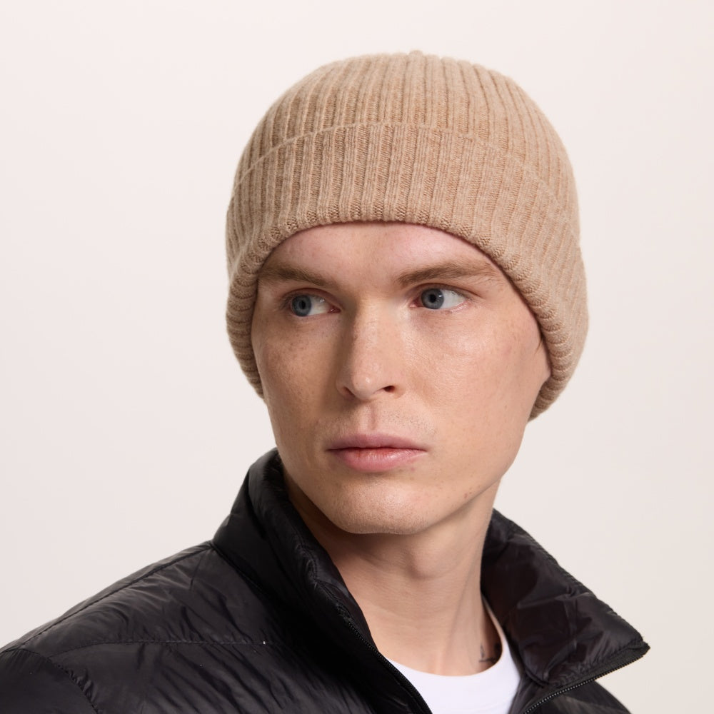 Blank Cuffed 100% Merino Wool Seamless Beanie Wholesale - 1224