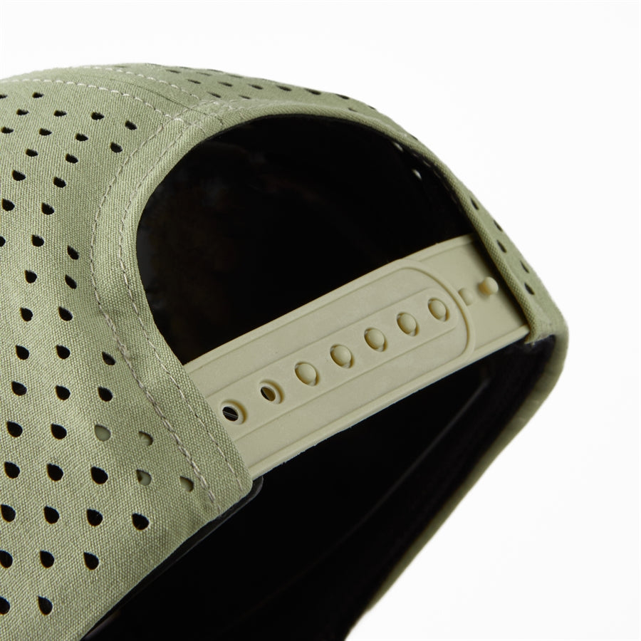 Blank Laser Perforated 5 Panel Performance Snapback Golf Hat Wholesale - 6526 (Recycled Polyester)