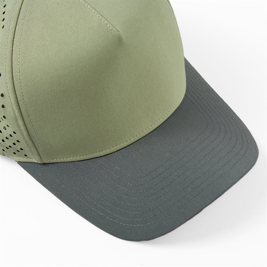 Blank Laser Perforated 5 Panel Performance Snapback Golf Hat Wholesale - 6526 (Recycled Polyester)