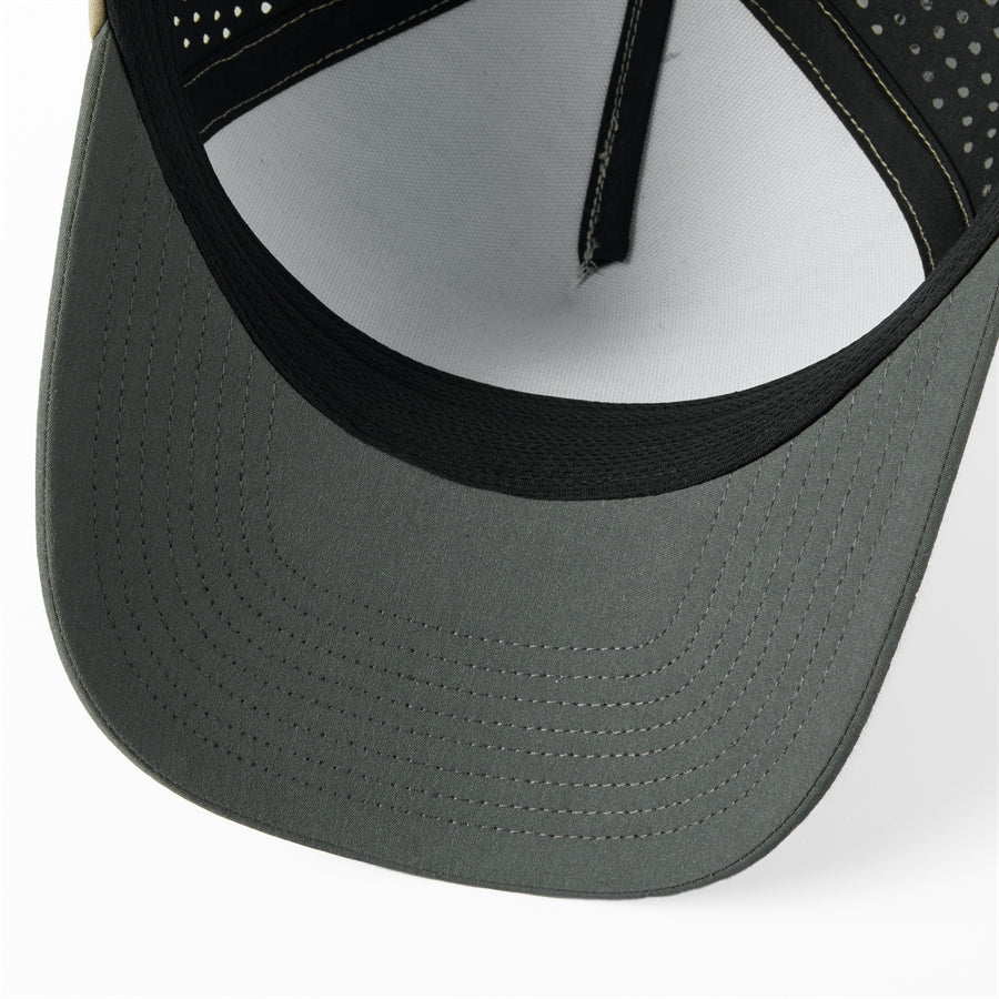 Blank Laser Perforated 5 Panel Performance Snapback Golf Hat Wholesale - 6526 (Recycled Polyester)