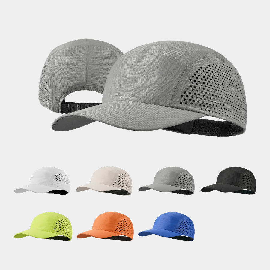 Blank Water Repellent Seamless Lightweight Perforated Running Cap - 5027
