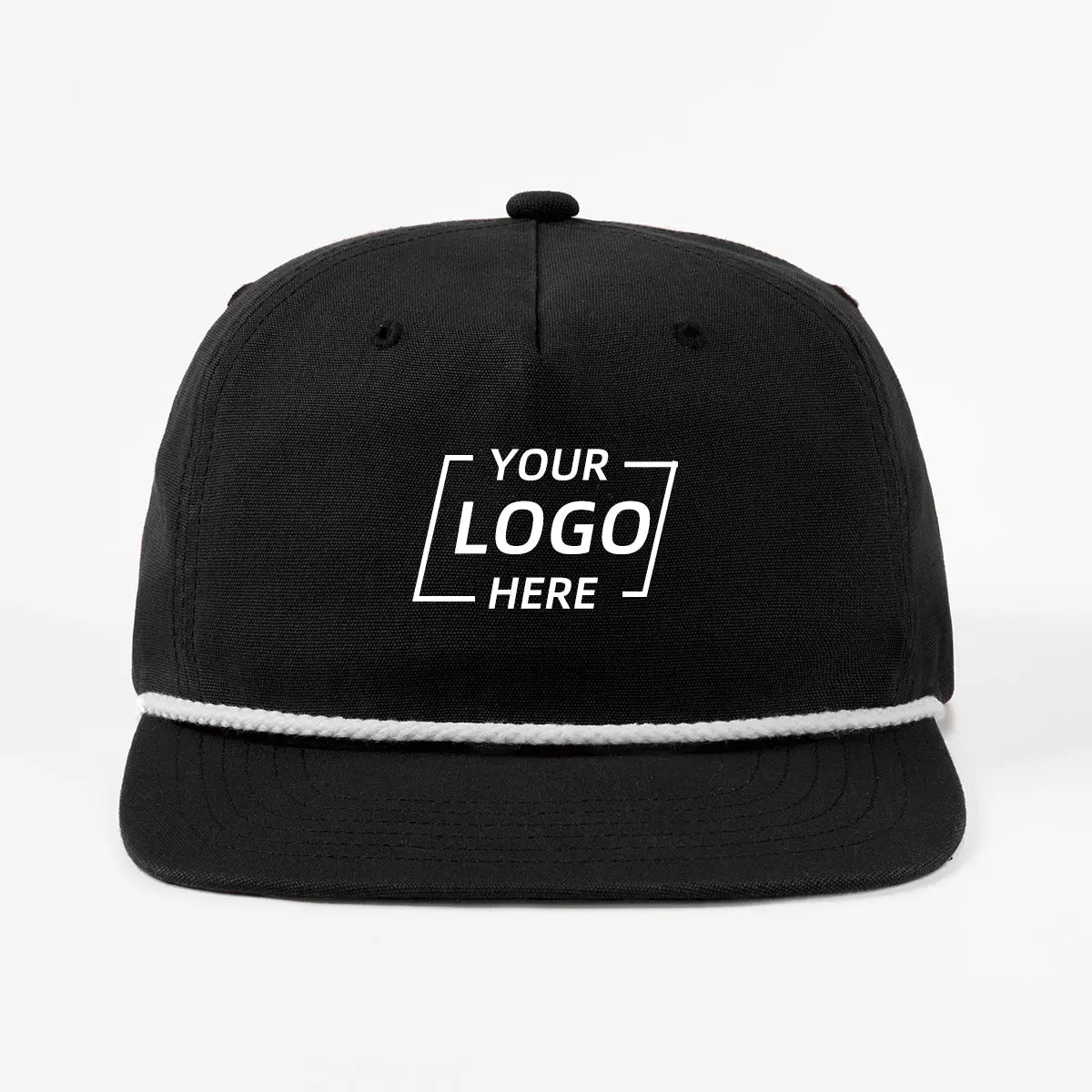 Blank 5 Panel Organic Cotton Unstructured Rope Snapback Hat - 5442   Foremost Hat