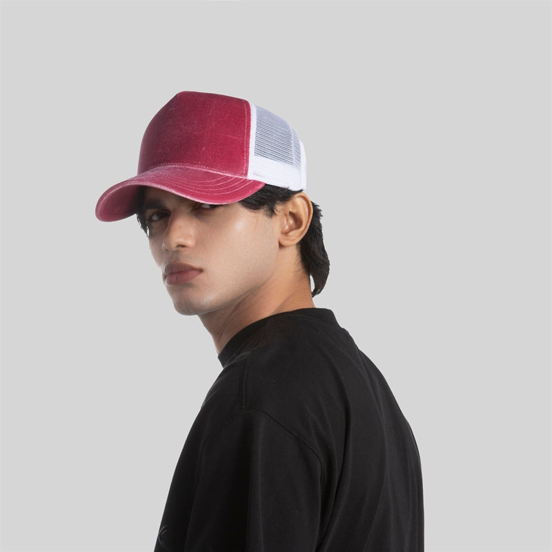 Blank 5 Panel Velvet Trucker Hat Wholesale - 6529