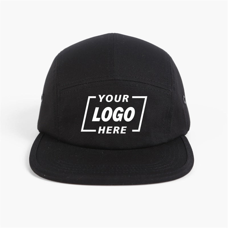 Blank Flat Bill 5 Panel Cotton Twill Camper Hat - 6714