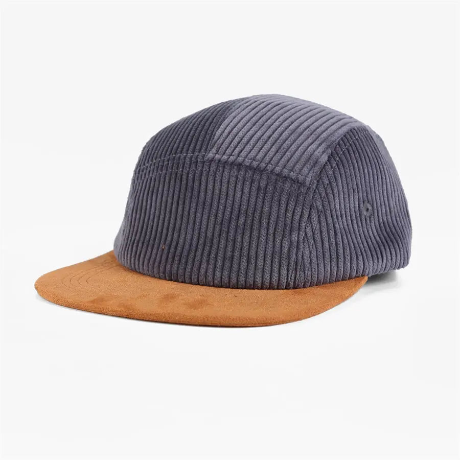 Blank Corduroy 5 Panel Flat Bill Camper Hat Wholesale - 6715   Foremost Hat