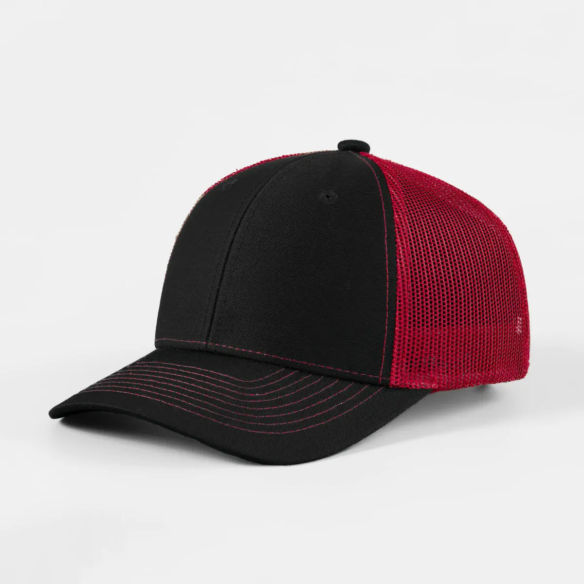 Wholesale Blank 6 Panel Mid Profile Structured Trucker Hat - 7018   Foremost Hat