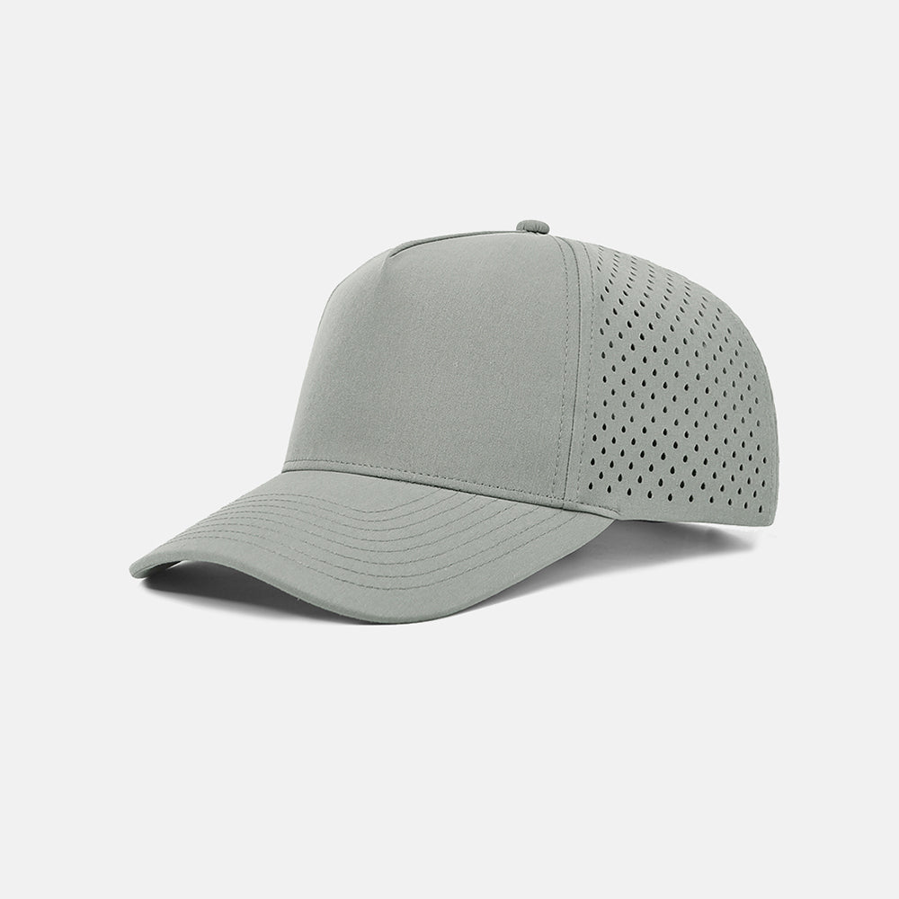 Blank Laser Perforated 5 Panel Performance Snapback Golf Hat Wholesale - 6526 (Recycled Polyester)